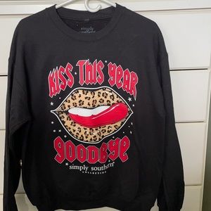 Kiss this year goodbye crew neck